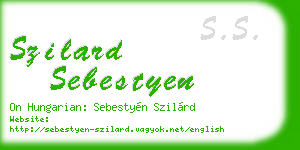szilard sebestyen business card