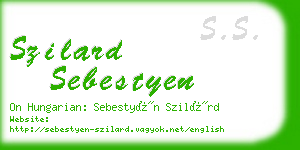 szilard sebestyen business card